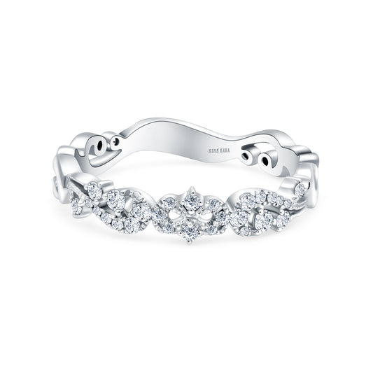 Artisan Crown Diamond Wedding Band