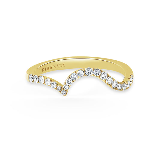 Contoured Bypass Diamond Wedding Band