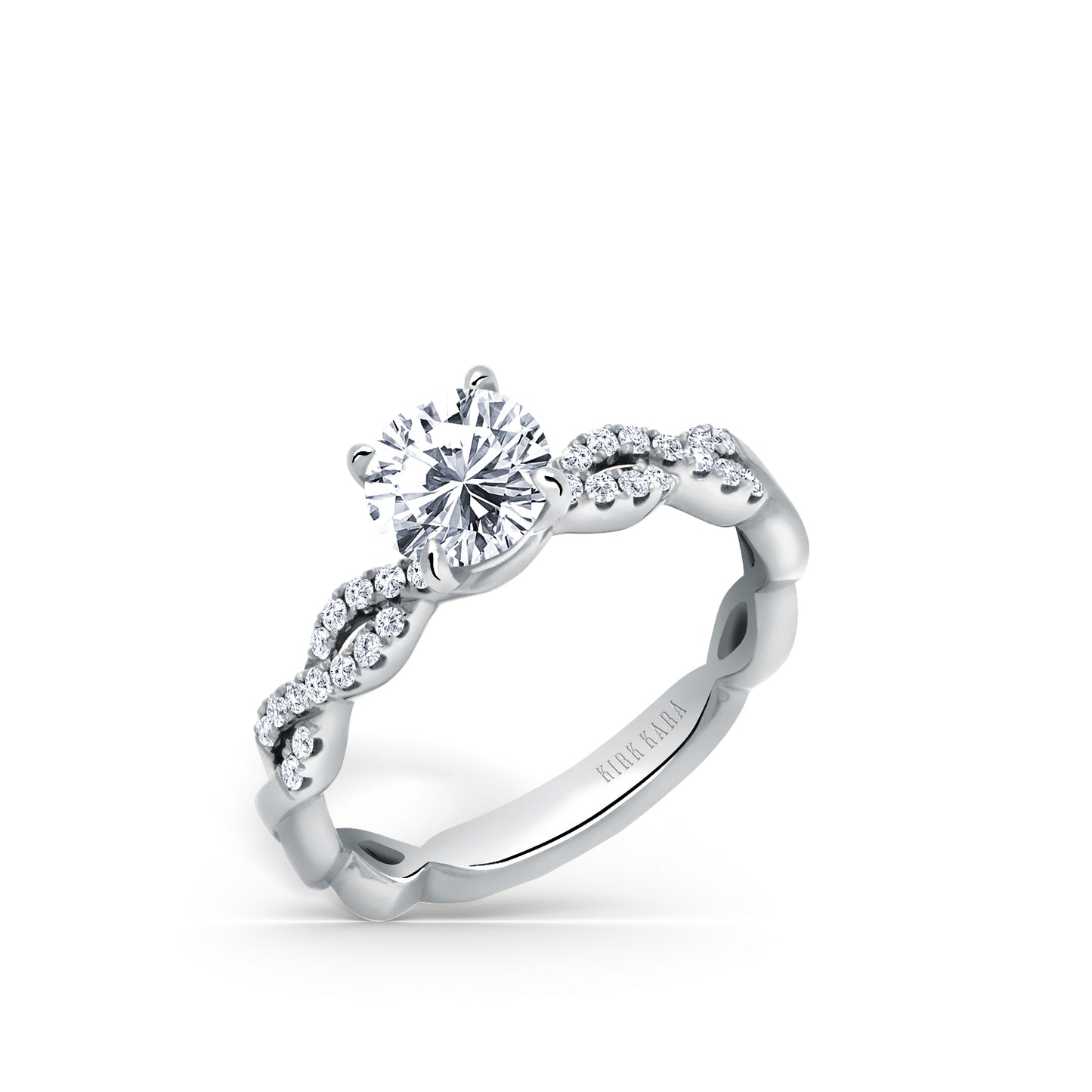 Twisted Prong Set Diamond Engagement Ring