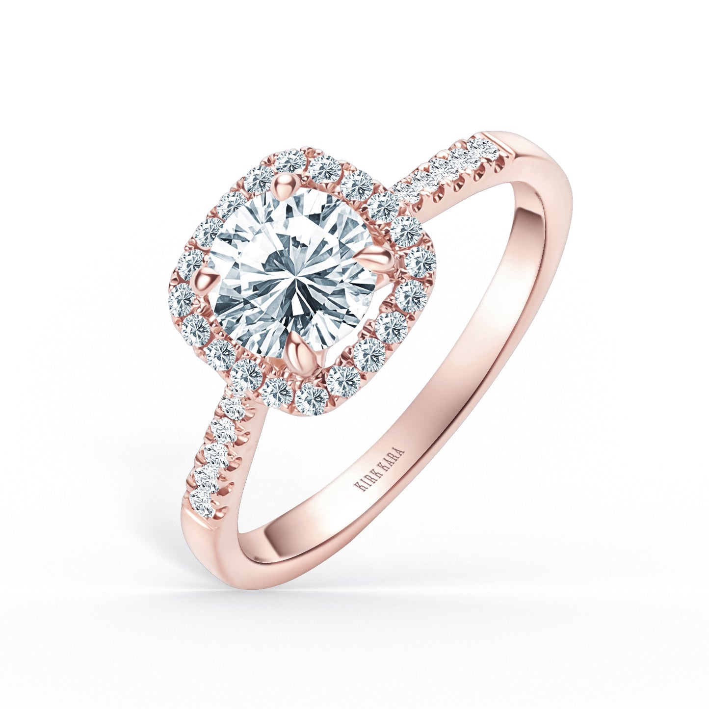 Classic Halo Diamond Engagement Ring