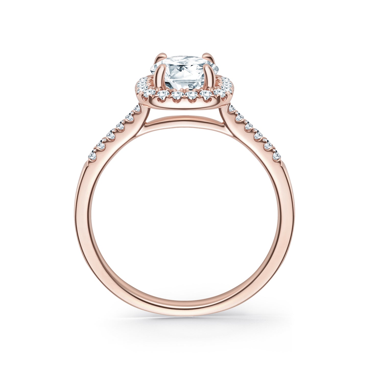 Classic Halo Diamond Engagement Ring