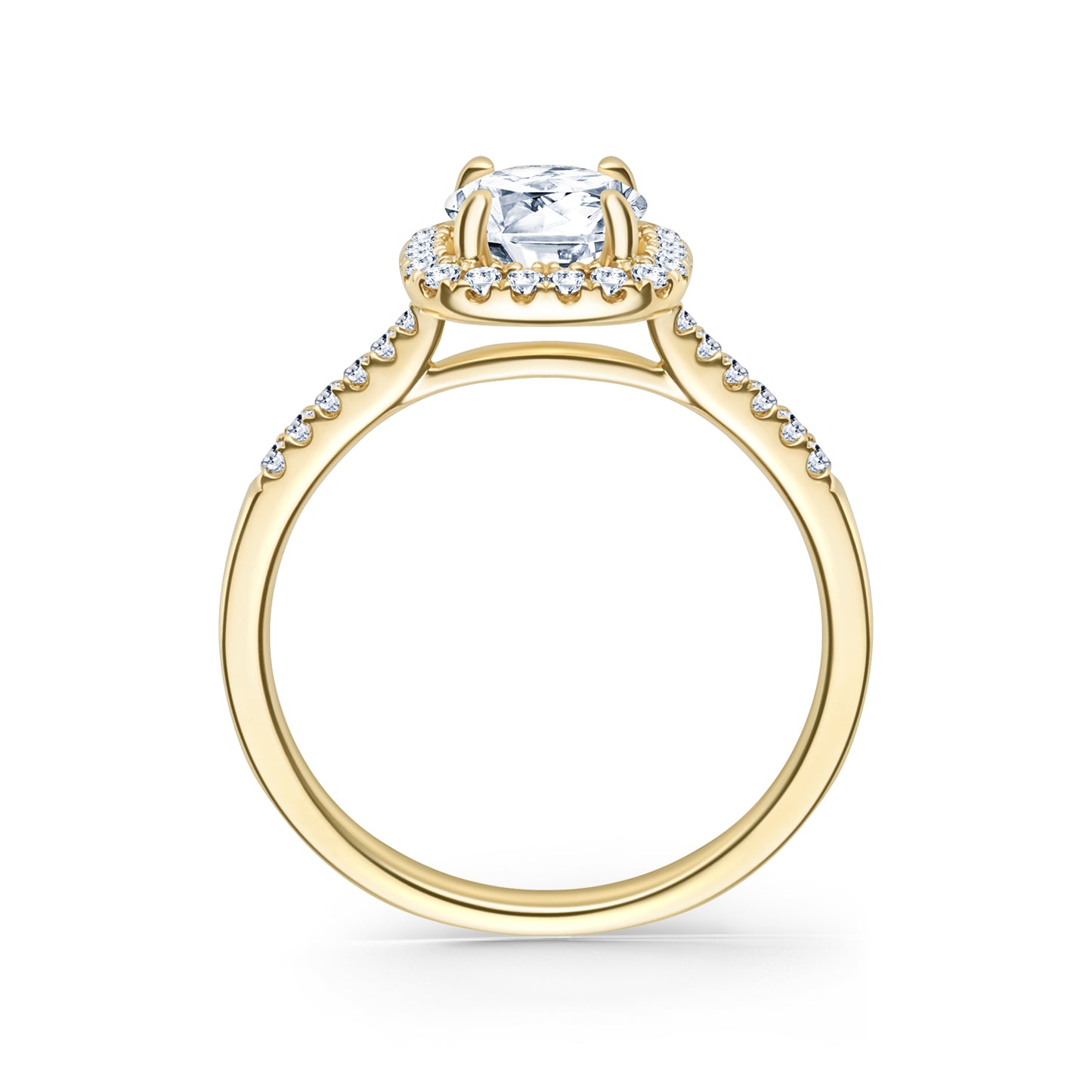 Classic Halo Diamond Engagement Ring