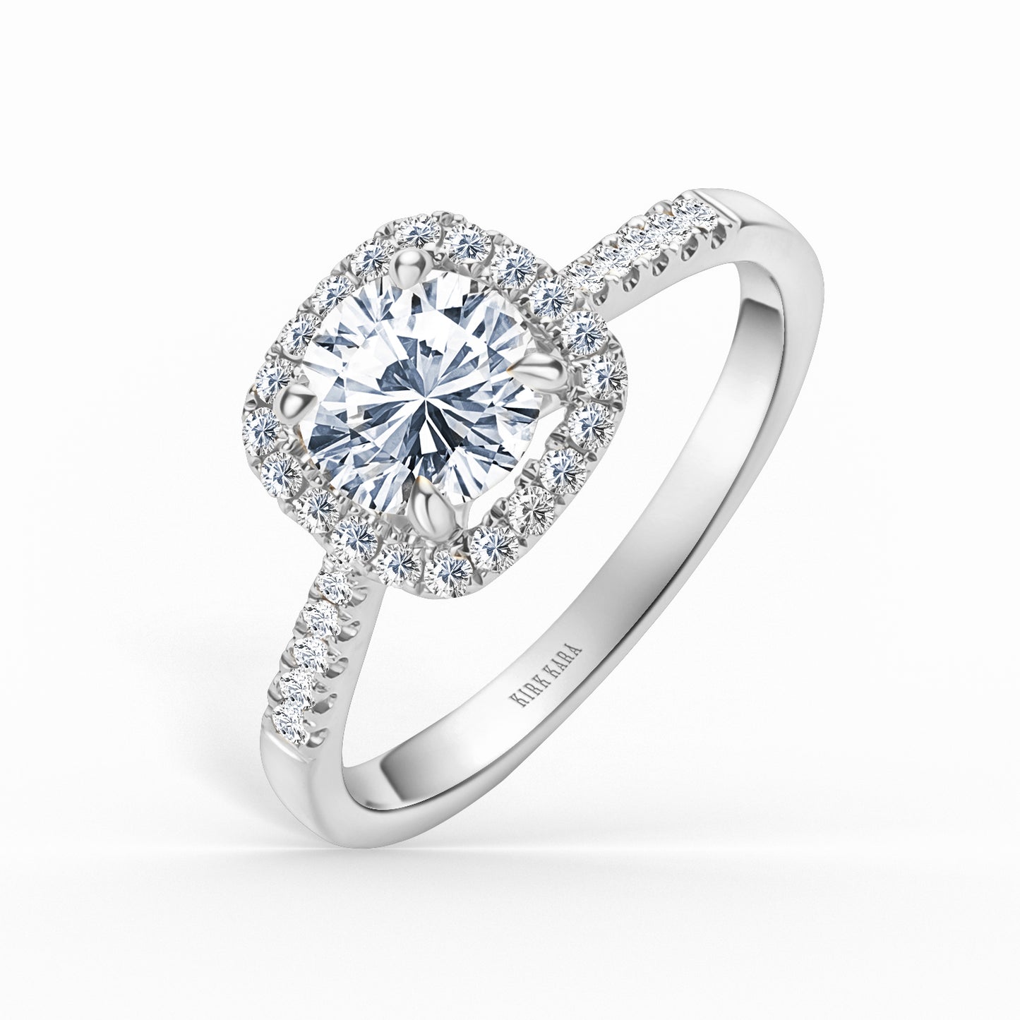 Classic Halo Diamond Engagement Ring