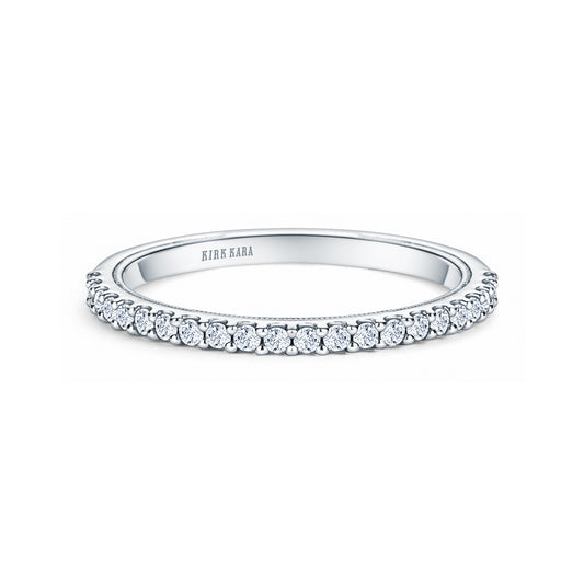 Classic Prong Set Milgrain Diamond Wedding Band