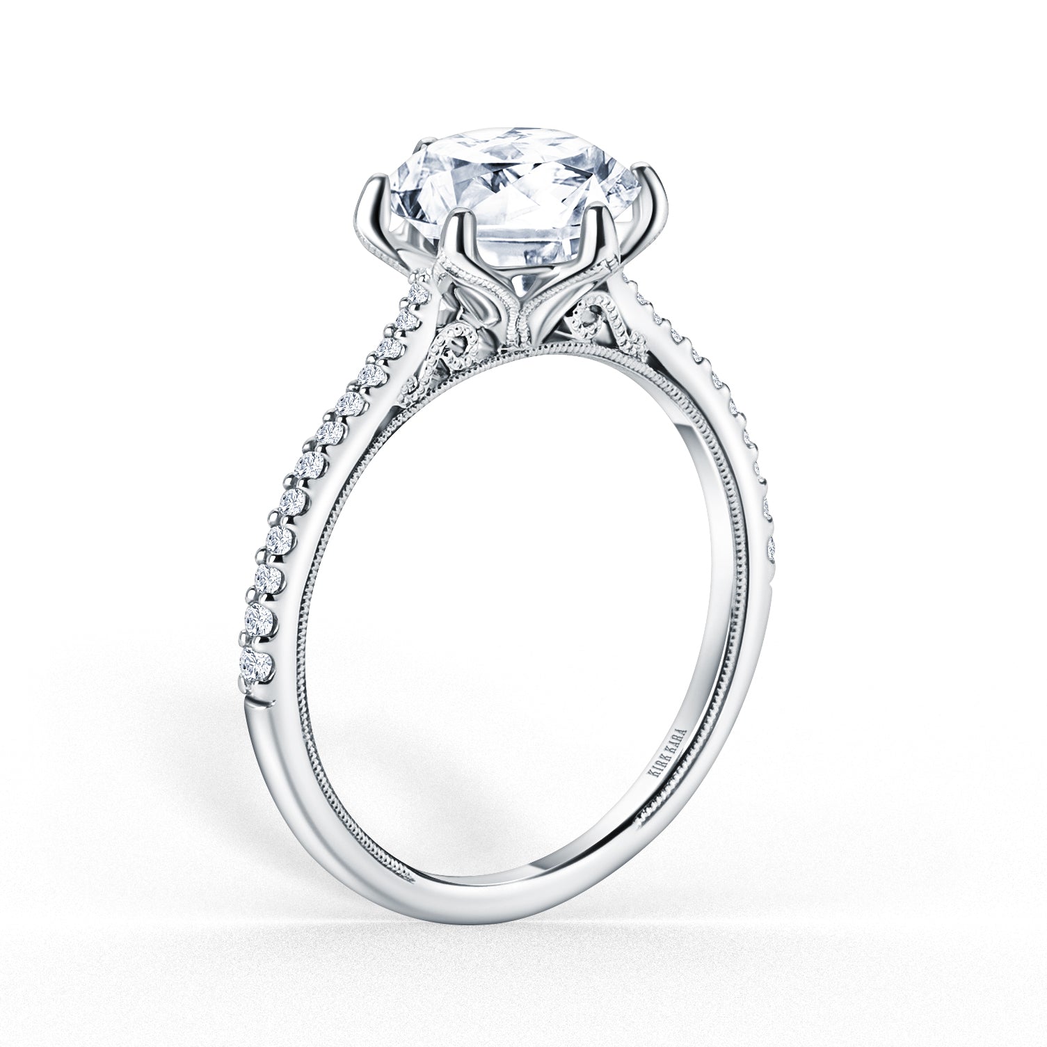 1CT Lab Grown Diamond 18K White Gold Antique-Style Filigree Engagement Ring,  10 | Amazon.com