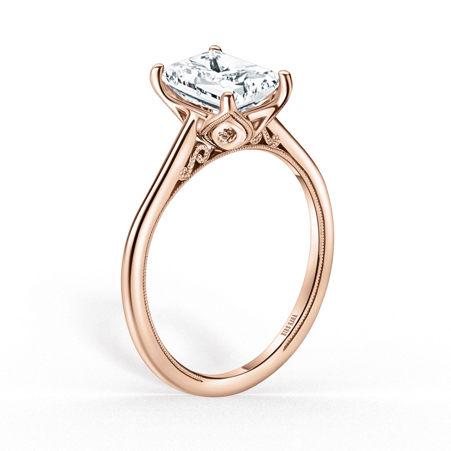 Classic Filigree Milgrain Solitaire Engagement Ring