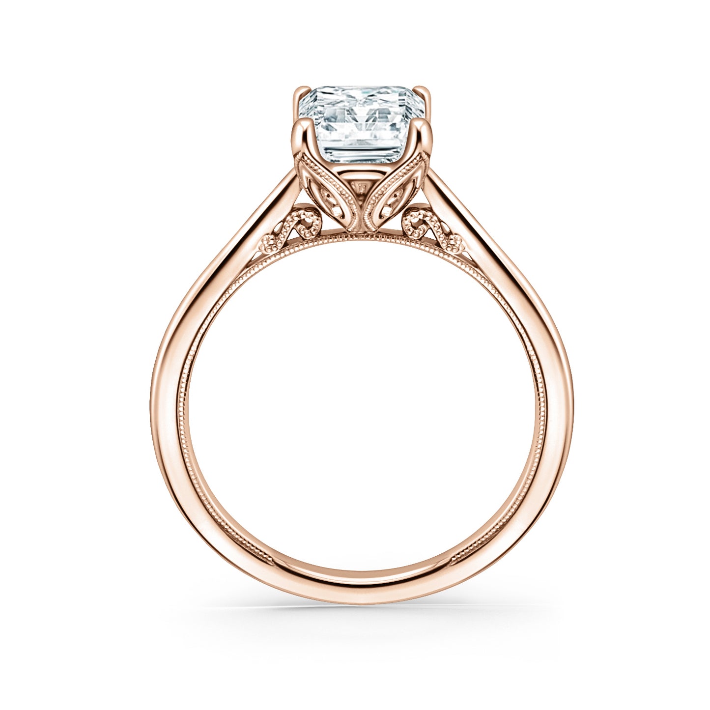 Classic Filigree Milgrain Solitaire Engagement Ring