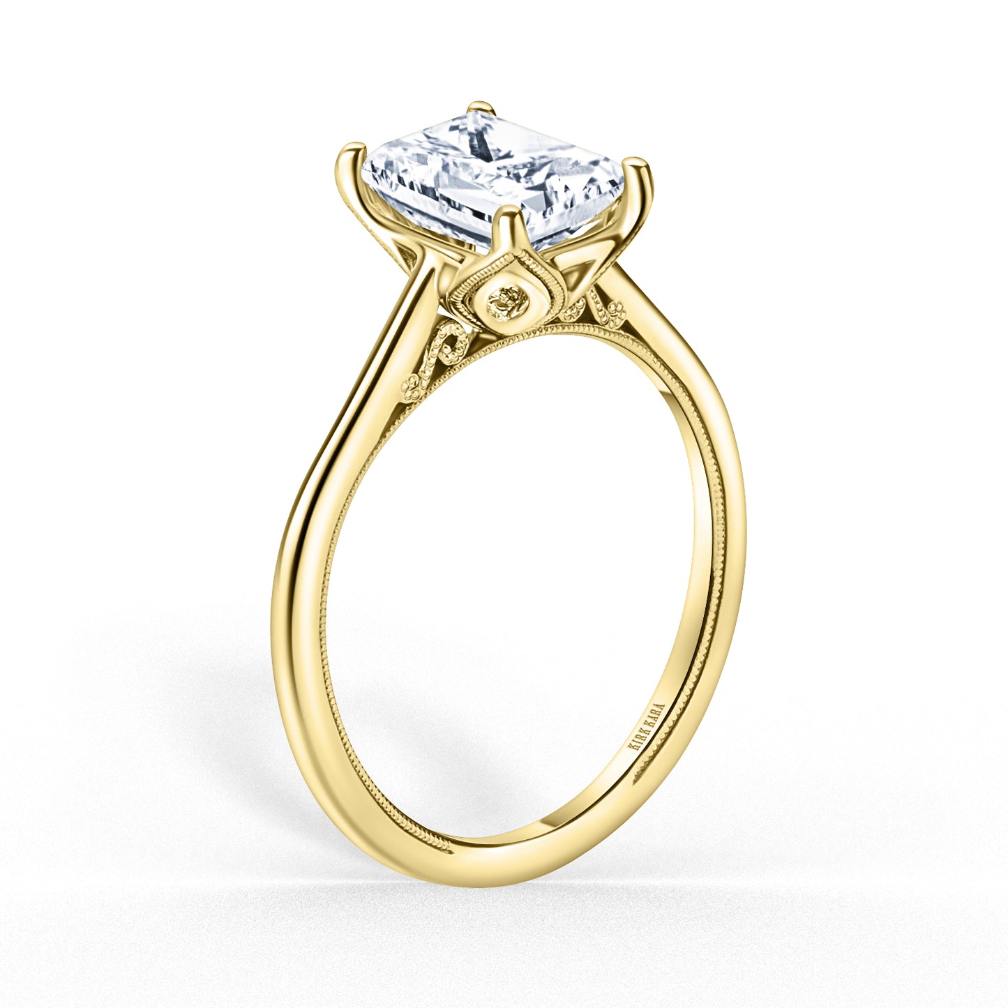 Classic Filigree Milgrain Solitaire Engagement Ring