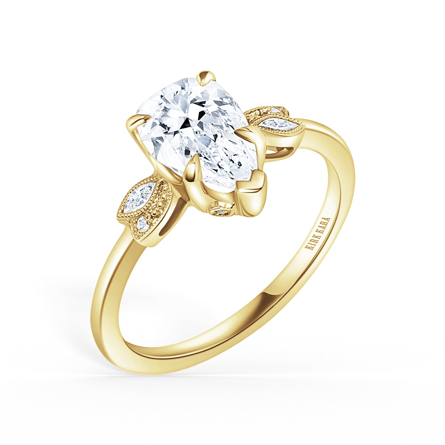 Floral Boho Diamond Engagement Ring