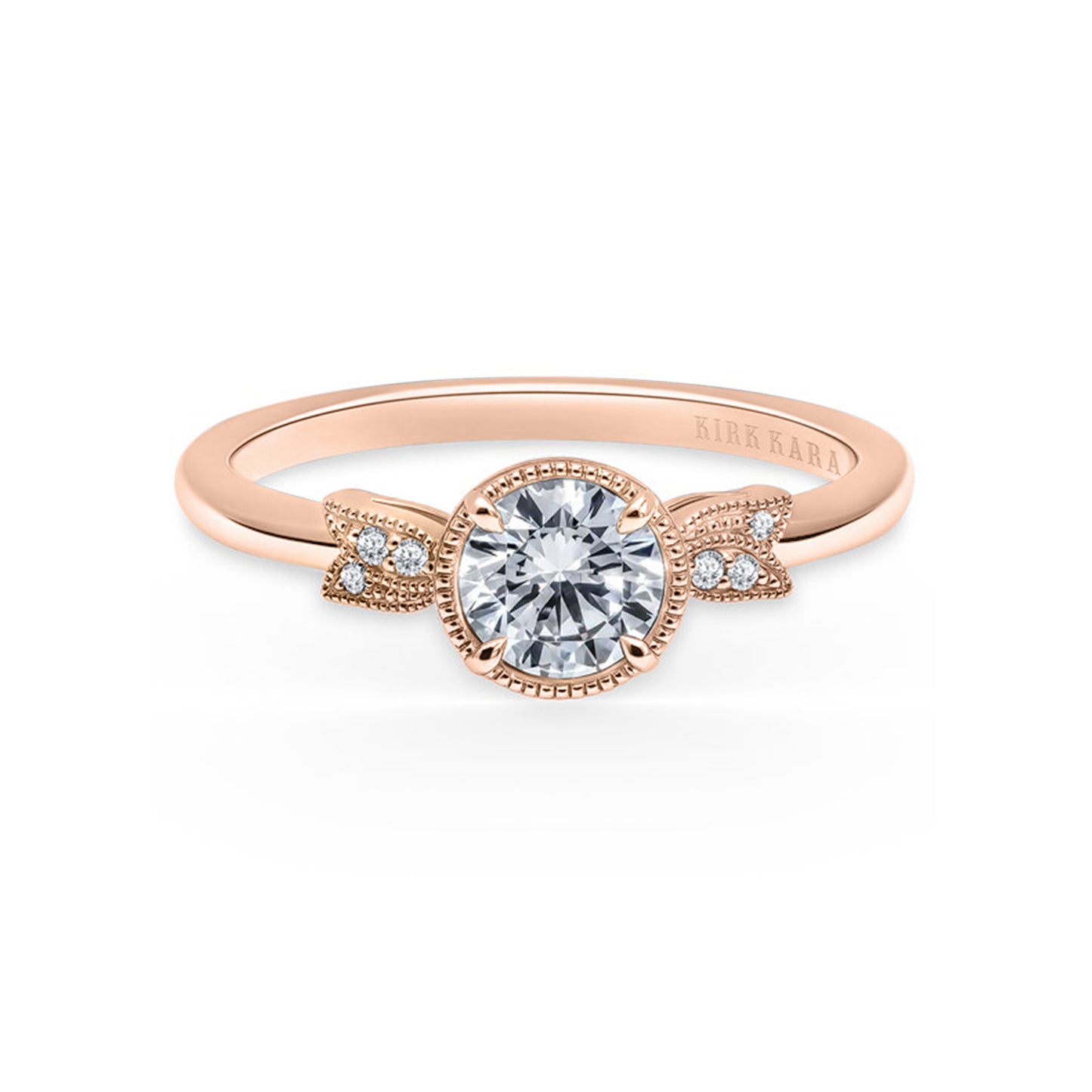 Floral Pavé Diamond Engagement Ring