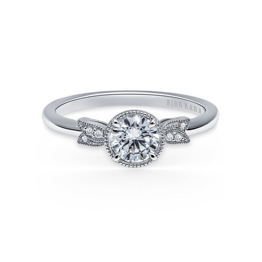 Floral Pavé Diamond Engagement Ring