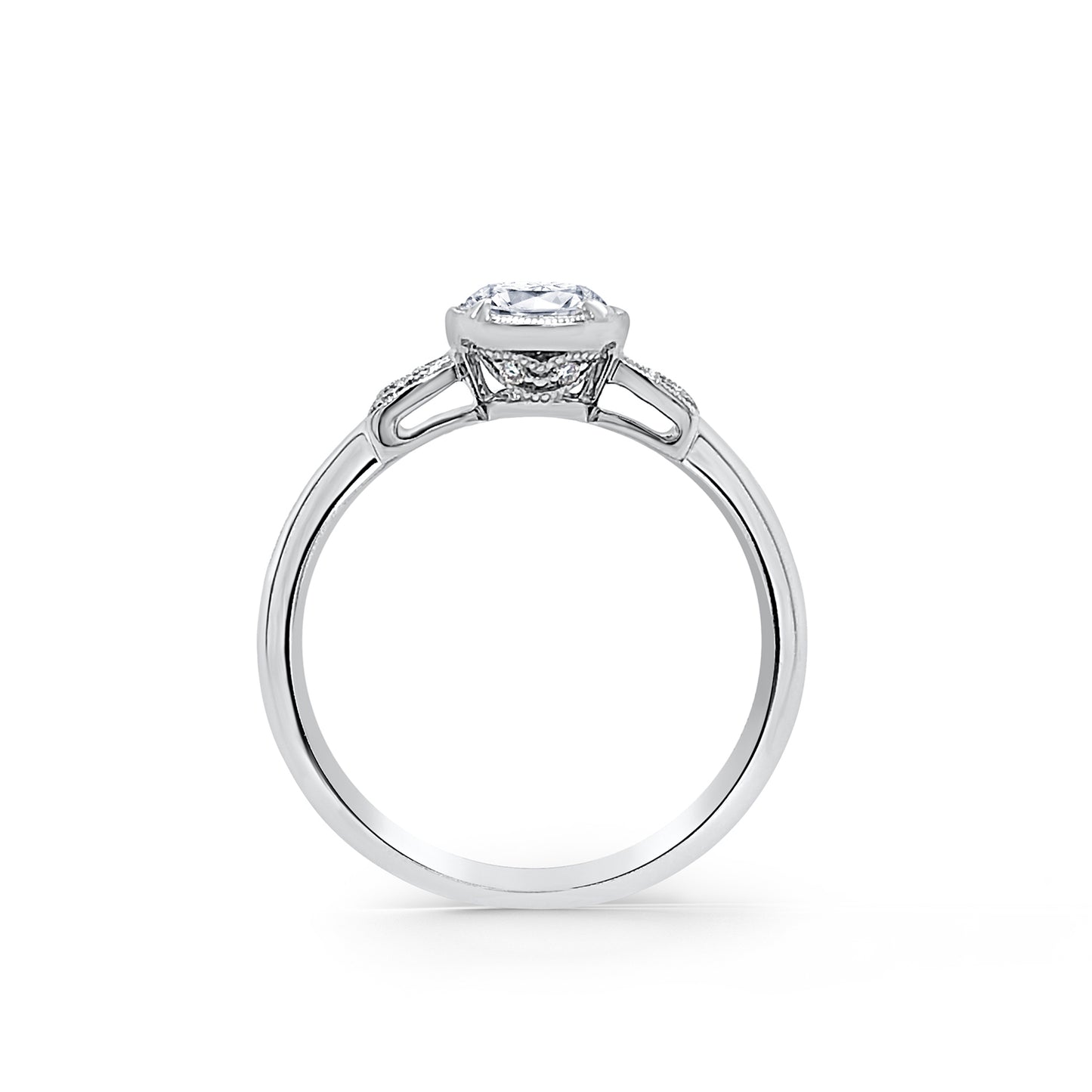 Floral Pavé Diamond Engagement Ring