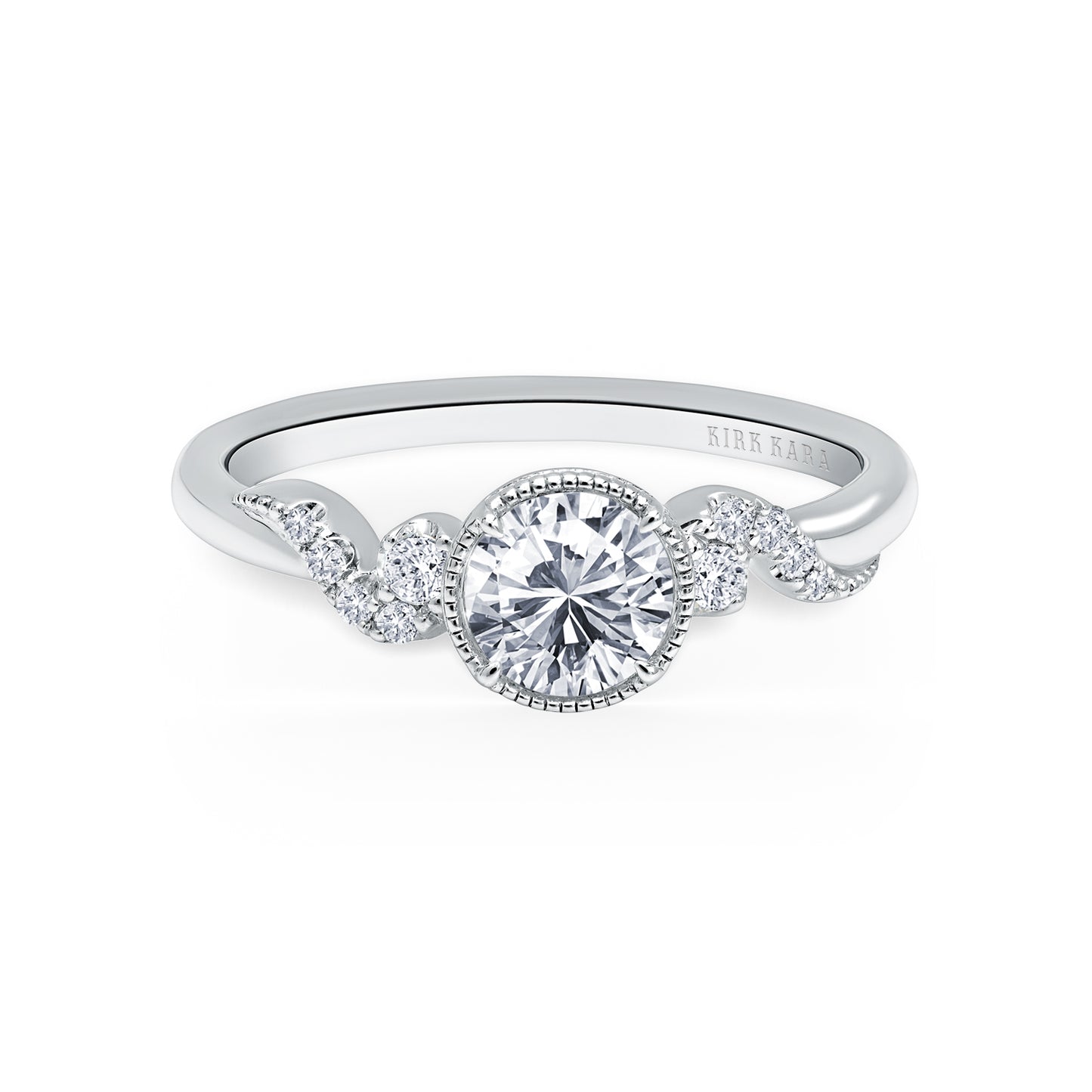 Royal Swirl Diamond Engagement Ring
