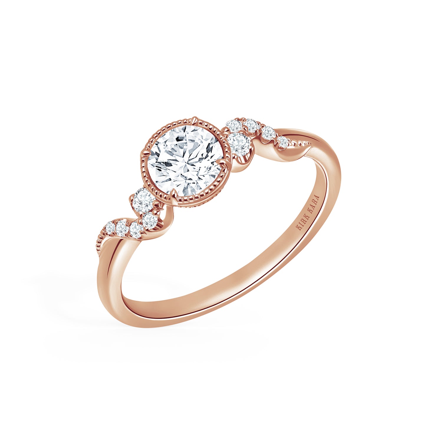 Royal Swirl Diamond Engagement Ring