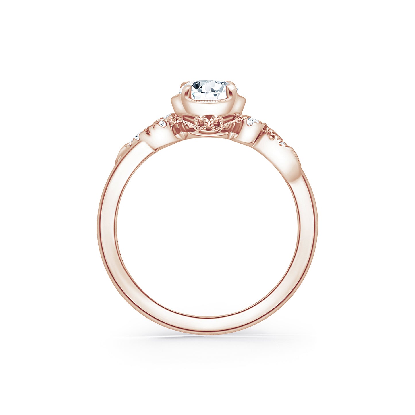 Royal Swirl Diamond Engagement Ring