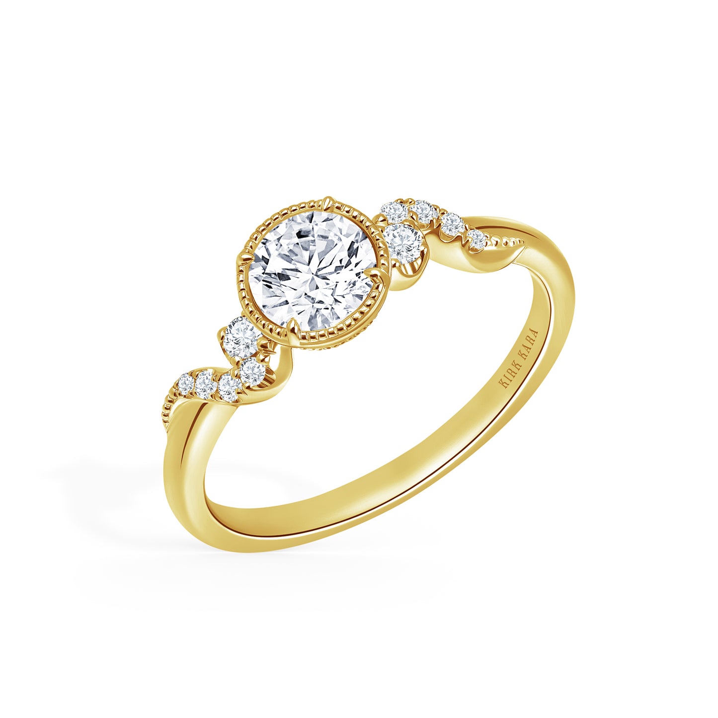 Royal Swirl Diamond Engagement Ring