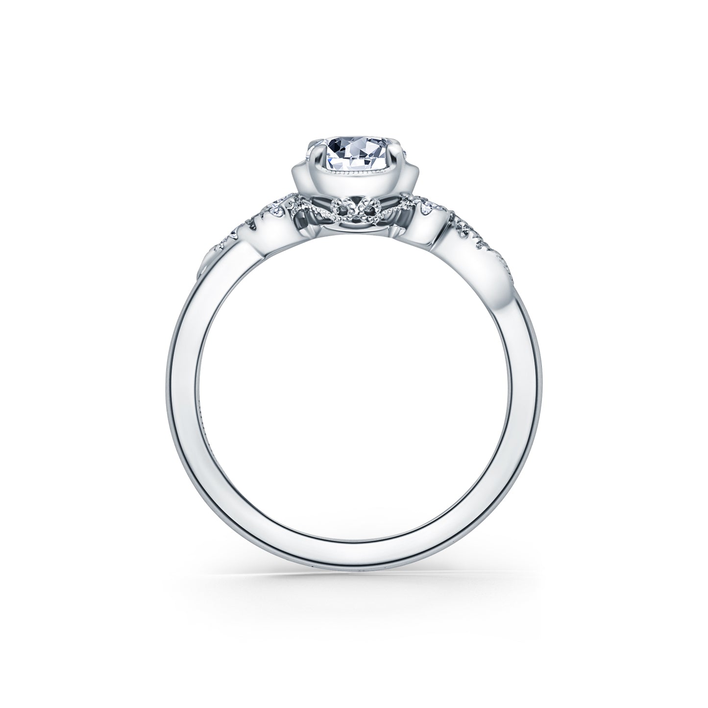 Royal Swirl Diamond Engagement Ring