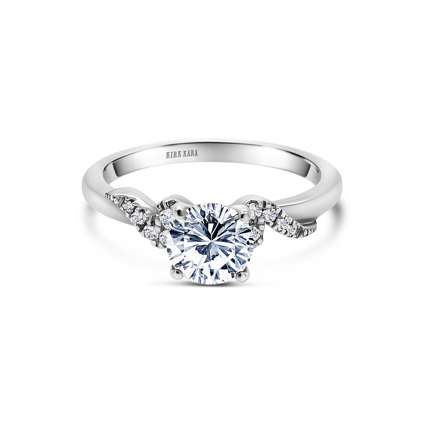 Royal Swirl Diamond Engagement Ring