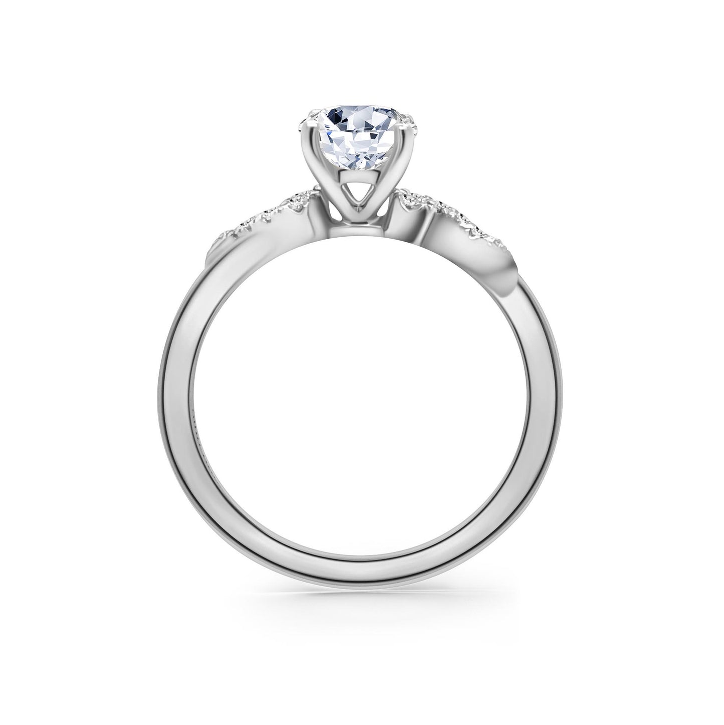 Royal Swirl Diamond Engagement Ring