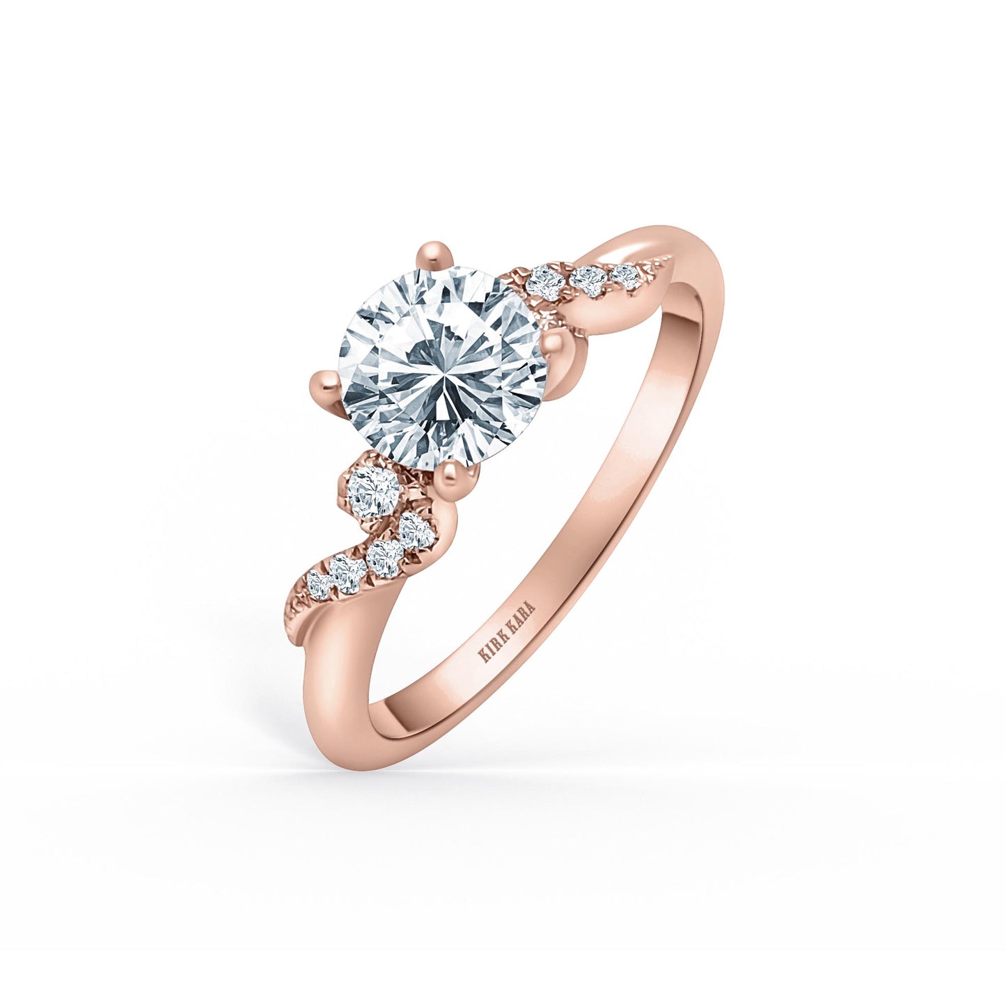 Royal Swirl Diamond Engagement Ring