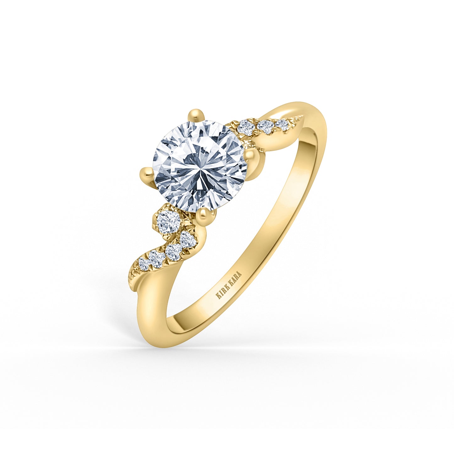 Royal Swirl Diamond Engagement Ring
