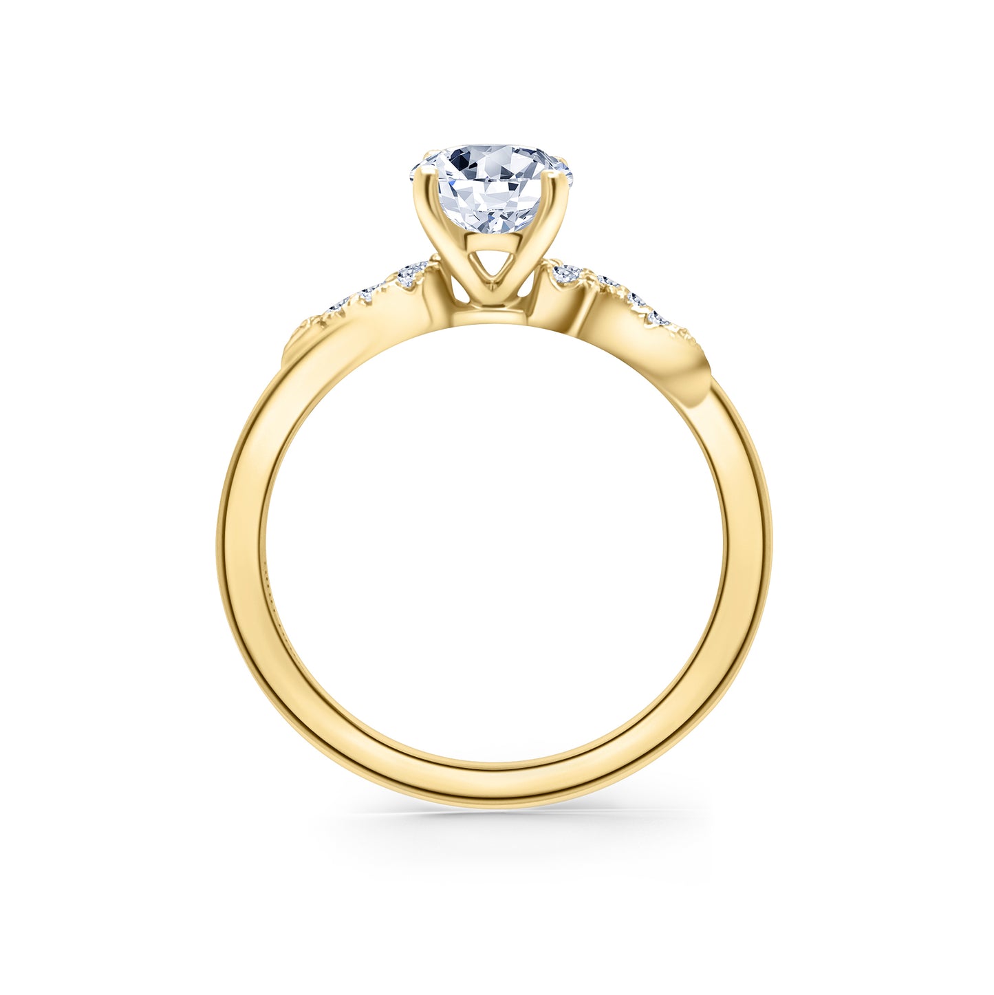 Royal Swirl Diamond Engagement Ring
