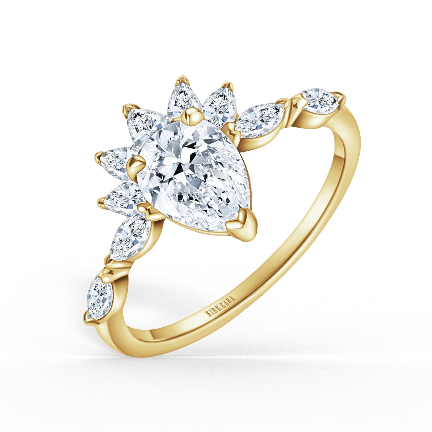 Glamorous Boho Floating Diamond Engagement Ring