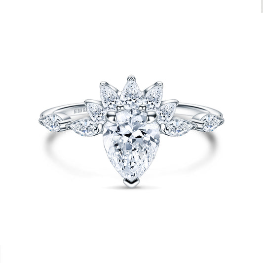 Glamorous Boho Floating Diamond Engagement Ring