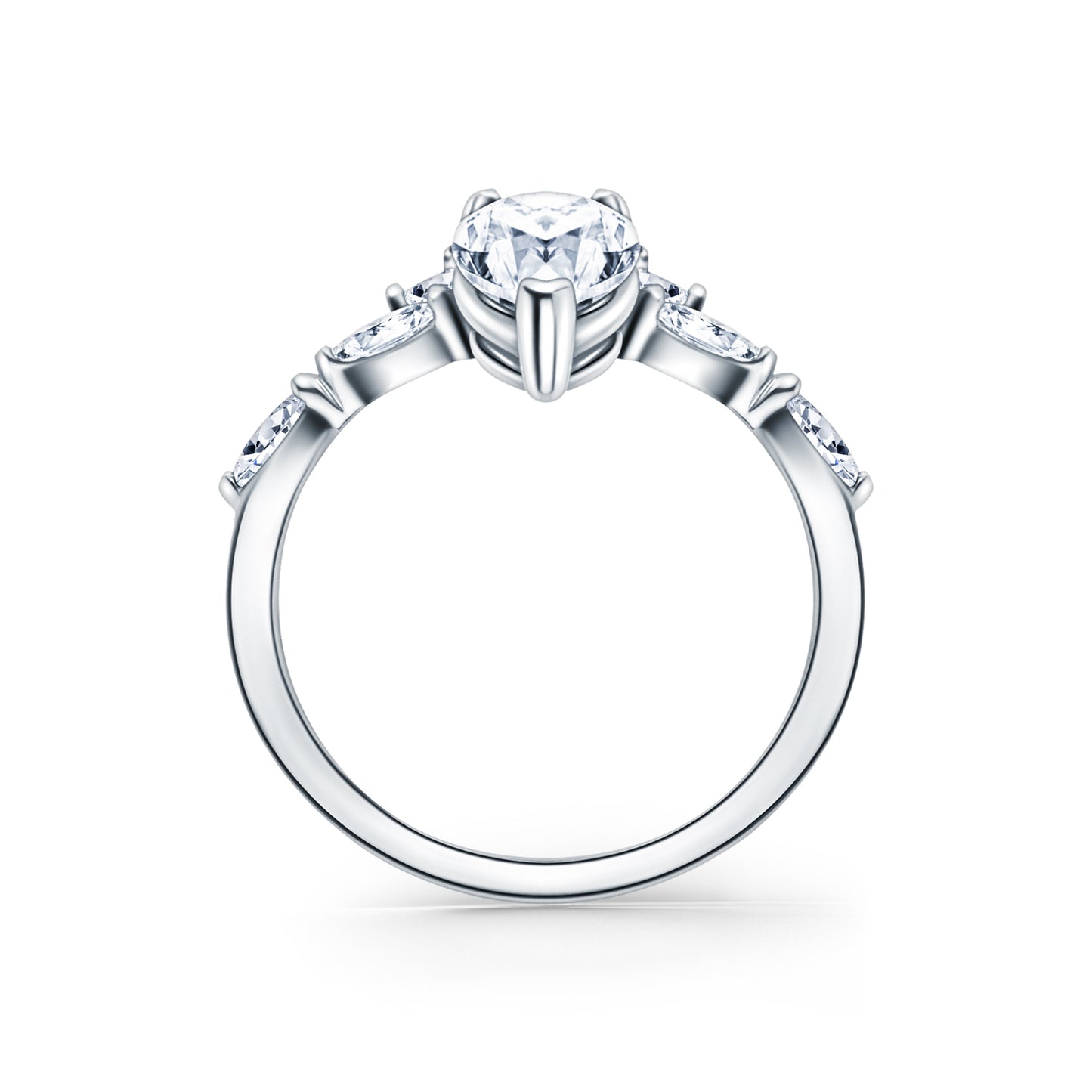 Glamorous Boho Floating Diamond Engagement Ring
