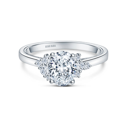 Round Diamond Cluster Engagement Ring