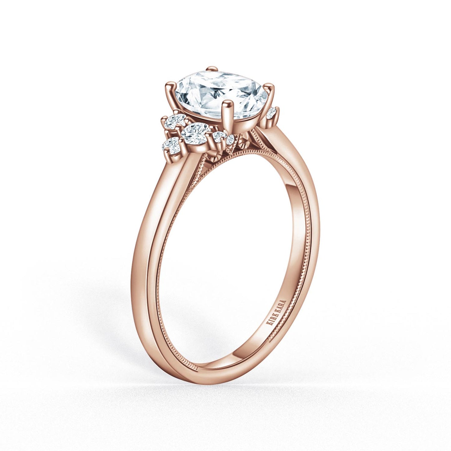 Asymmetrical Boho Diamond Engagement Ring