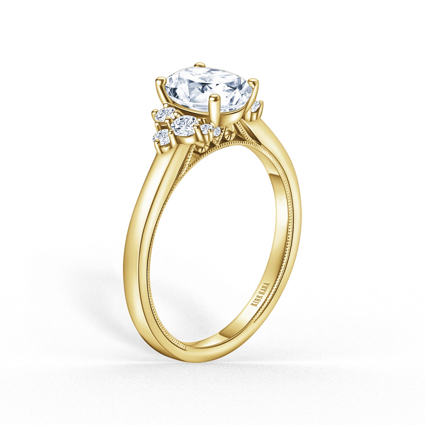 Cluster Boho Diamond Engagement Ring