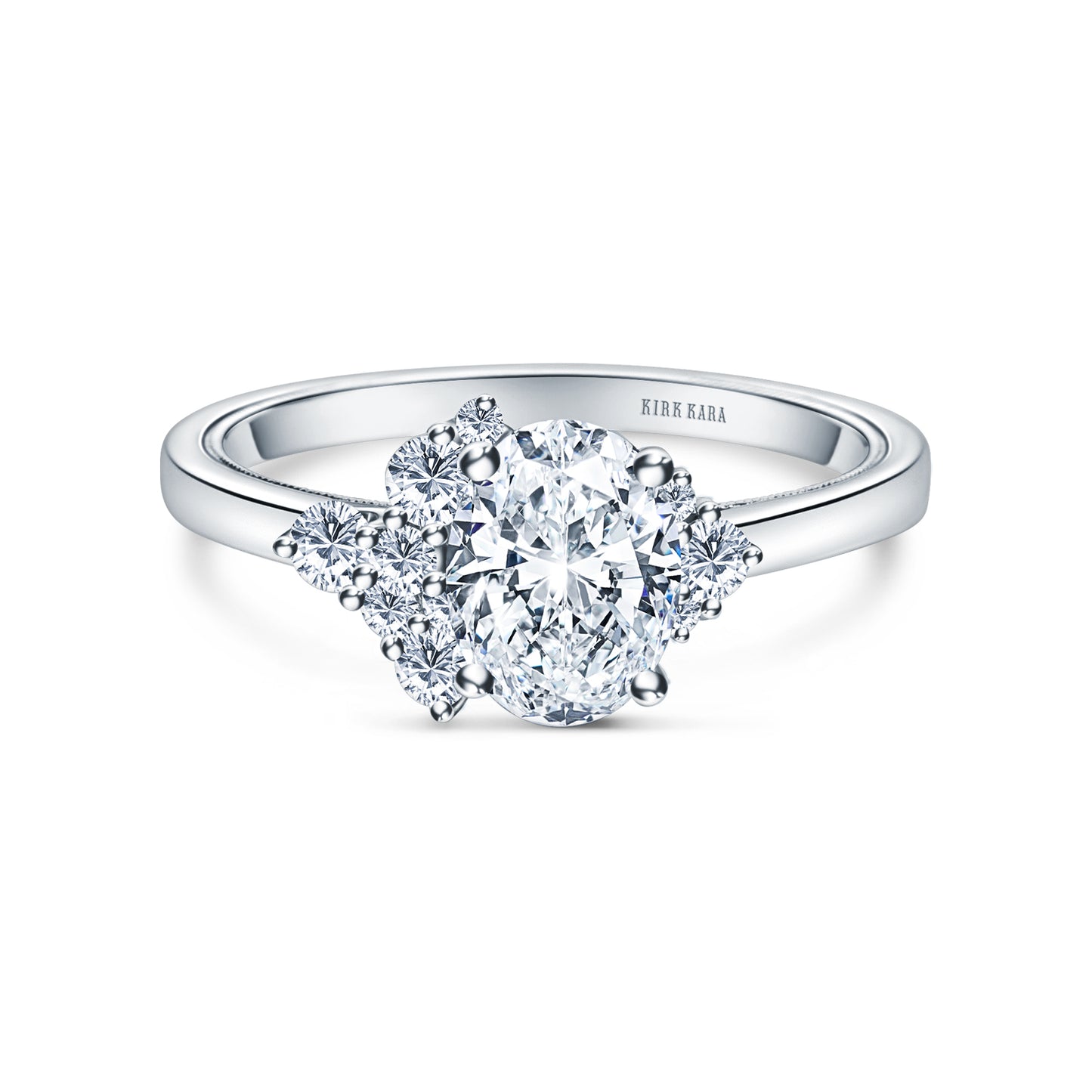 Asymmetrical Boho Diamond Engagement Ring