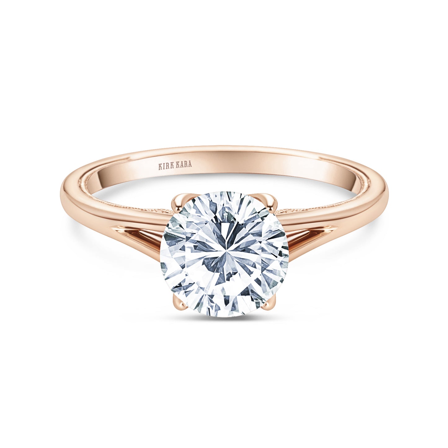 Classic Split Shank High Polish Engagement Ring