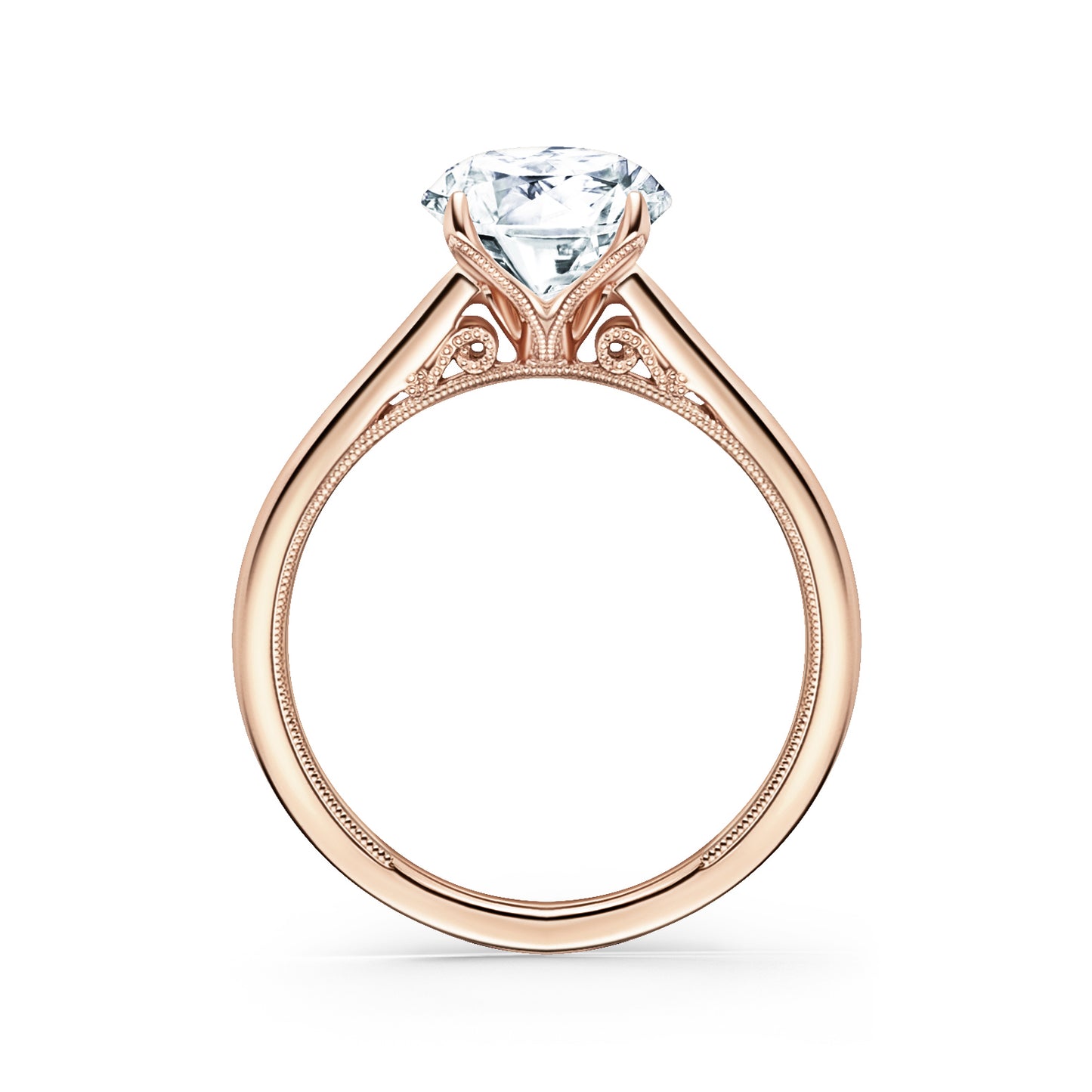 Classic Split Shank High Polish Engagement Ring