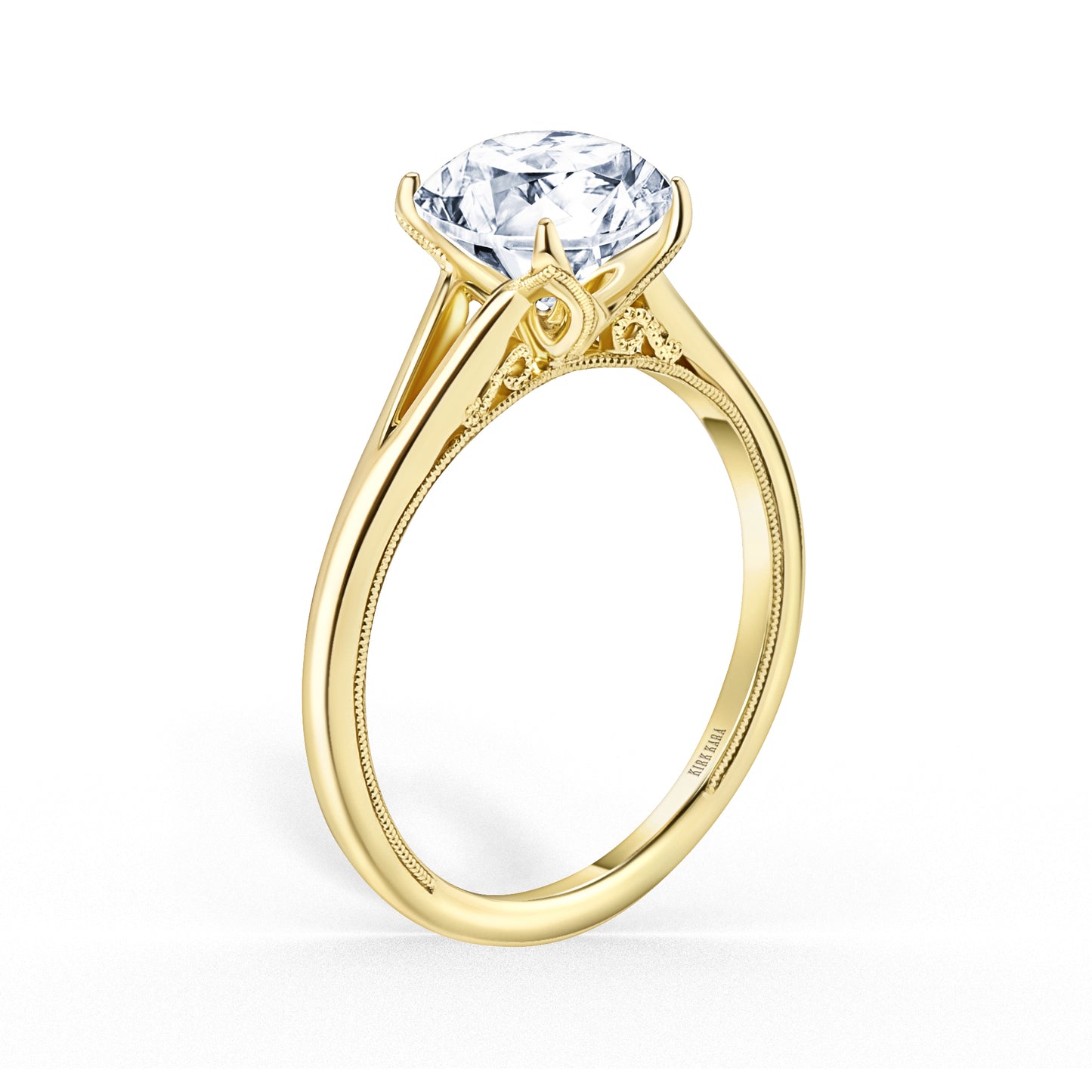 Classic Split Shank High Polish Engagement Ring