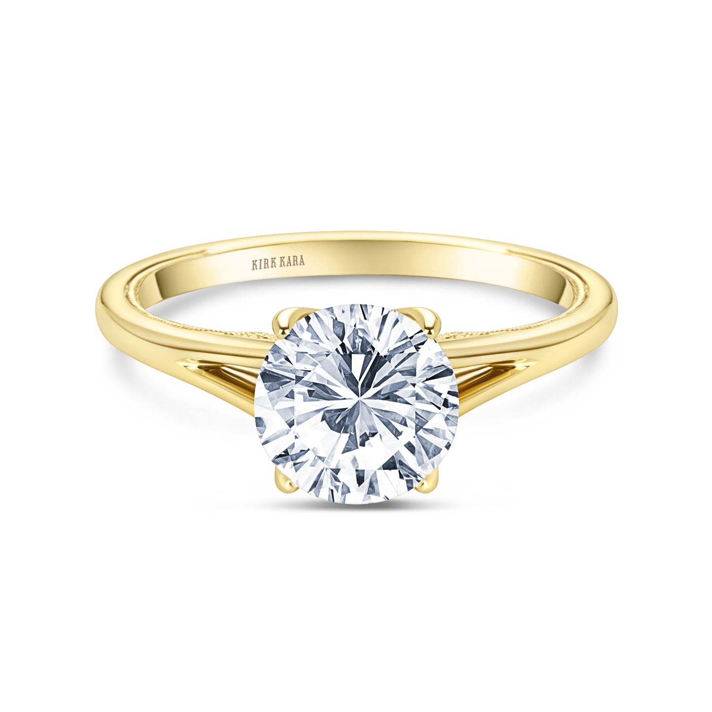 Classic Split Shank High Polish Engagement Ring