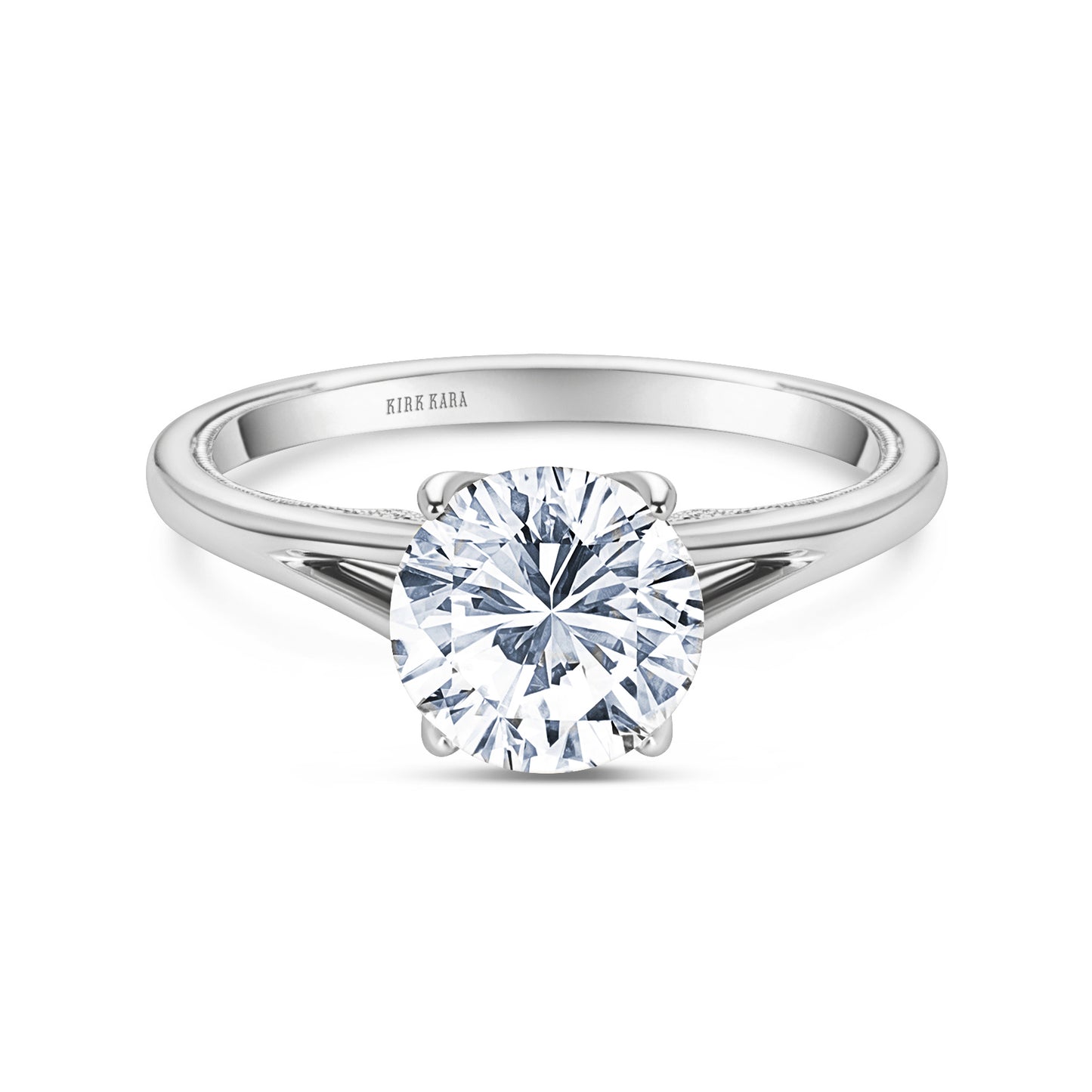 Classic Split Shank High Polish Engagement Ring