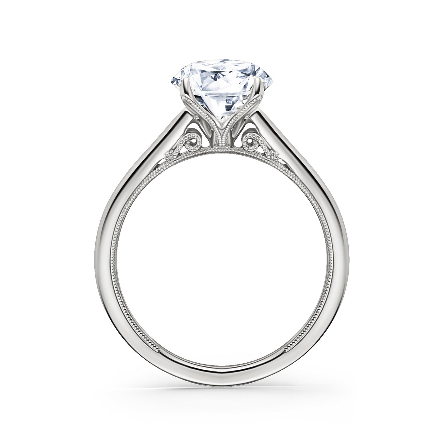 Classic Split Shank High Polish Engagement Ring