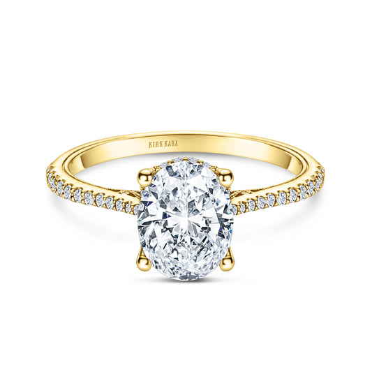 Hidden Halo Classic Solitaire Diamond Engagement Ring