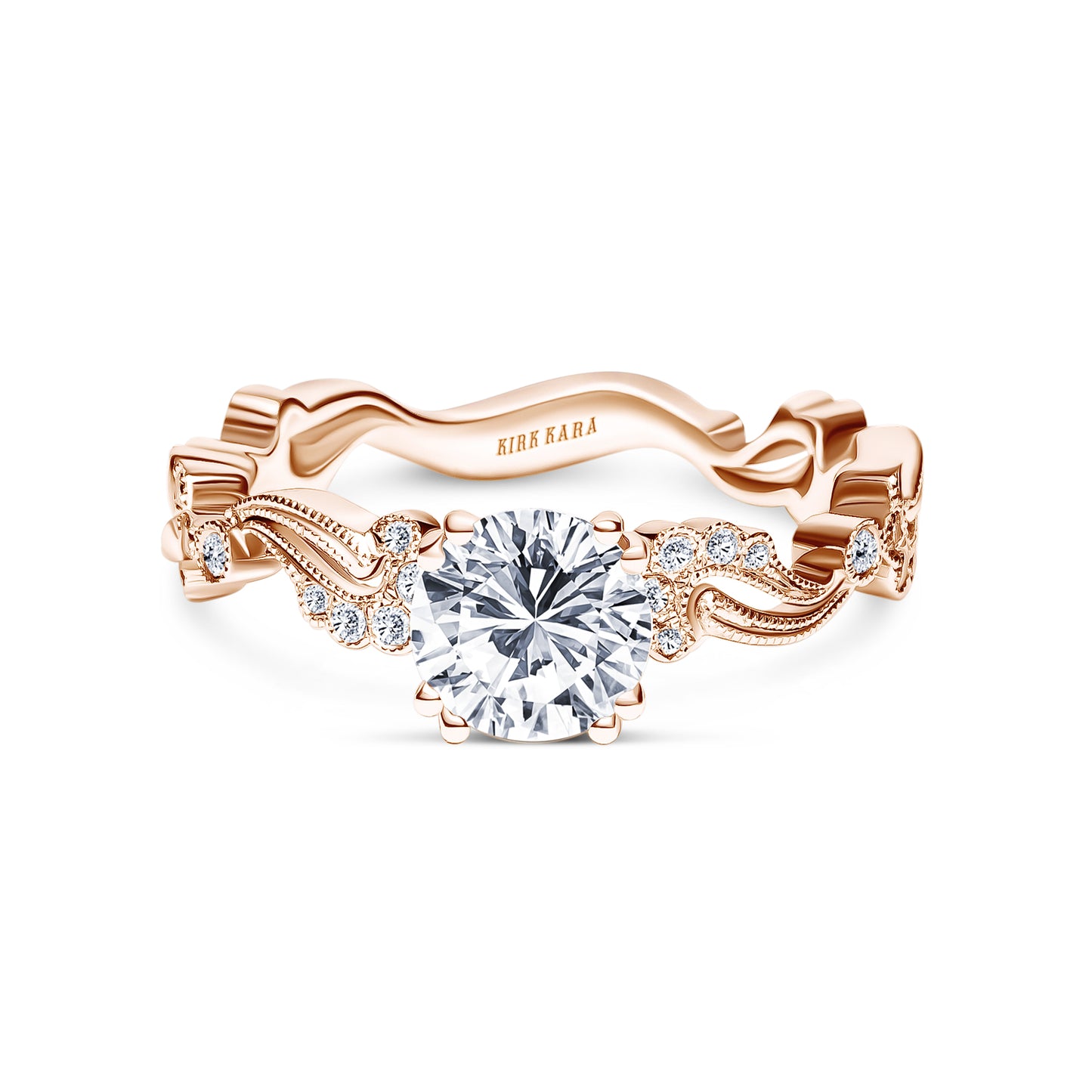 Vintage Inspired Paisley Diamond Engagement Ring