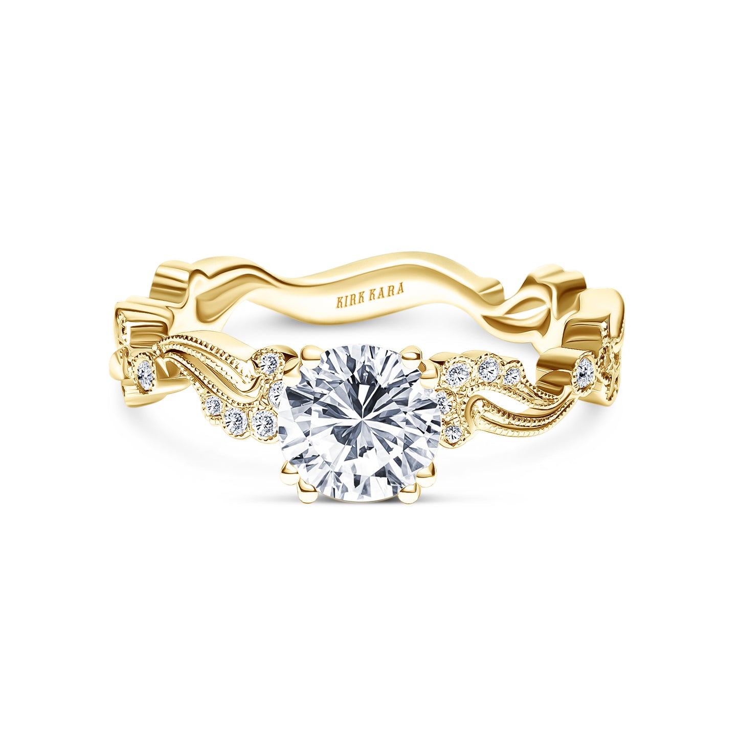 Vintage Inspired Paisley Diamond Engagement Ring