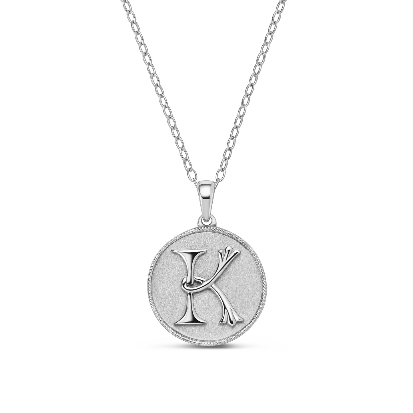 Classic Initial Milgrain Necklace