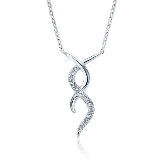 Elegant Diamond Twist Necklace