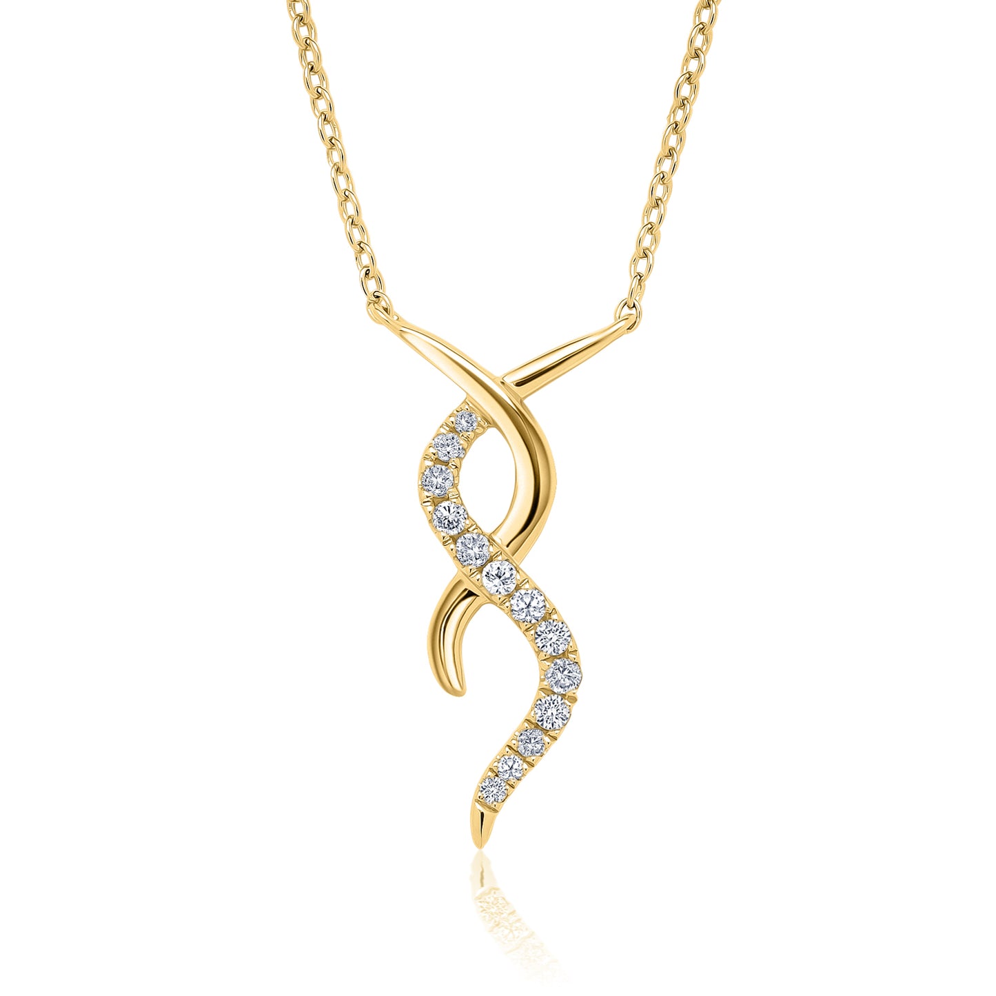 Elegant Diamond Twist Necklace