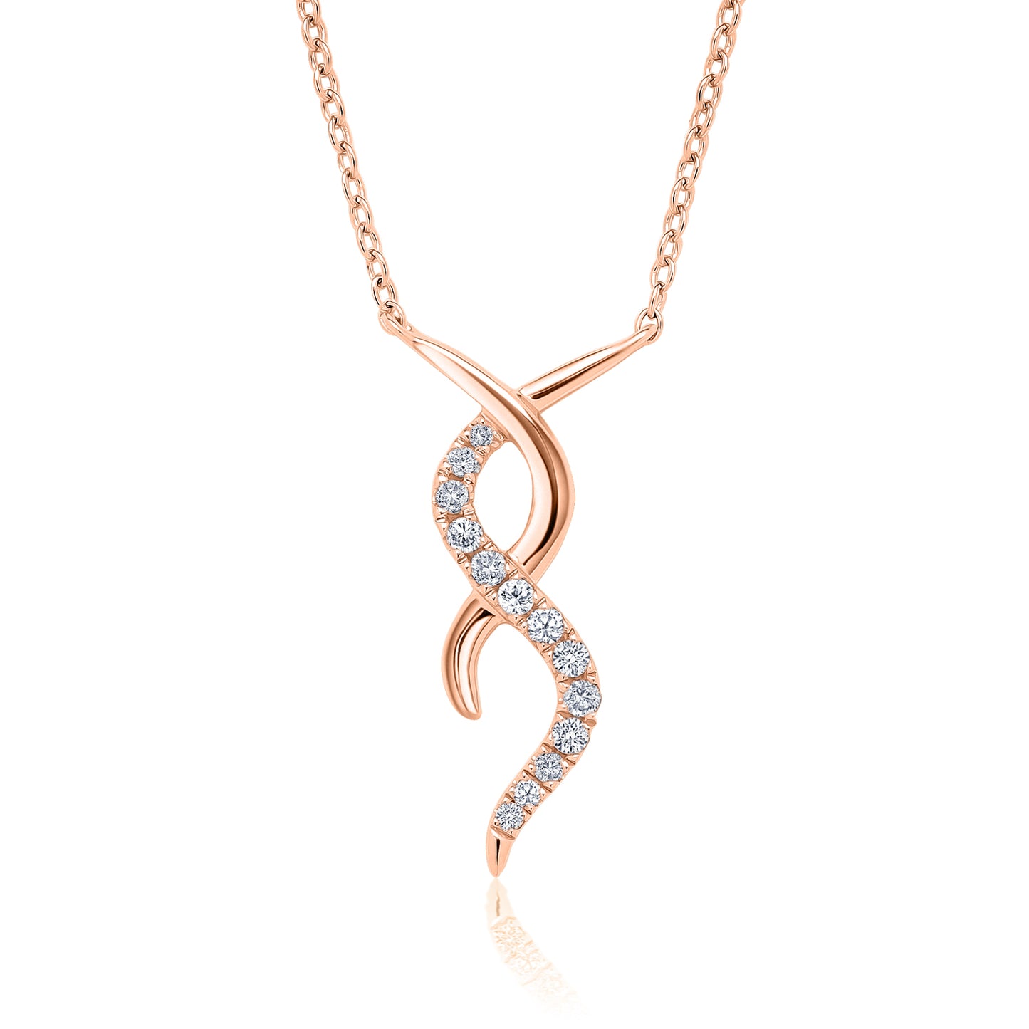 Elegant Diamond Twist Necklace