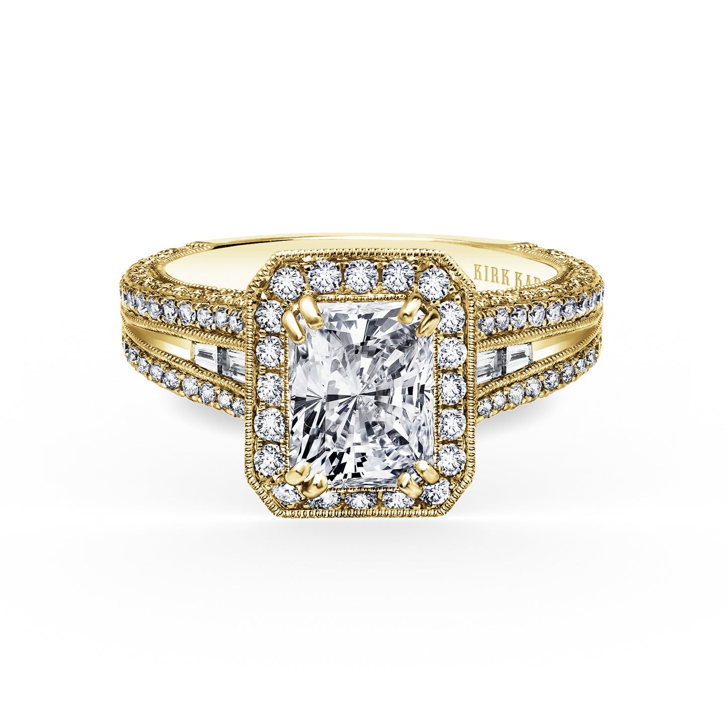 Elegant Micro Pavé Halo Diamond Engagement Ring